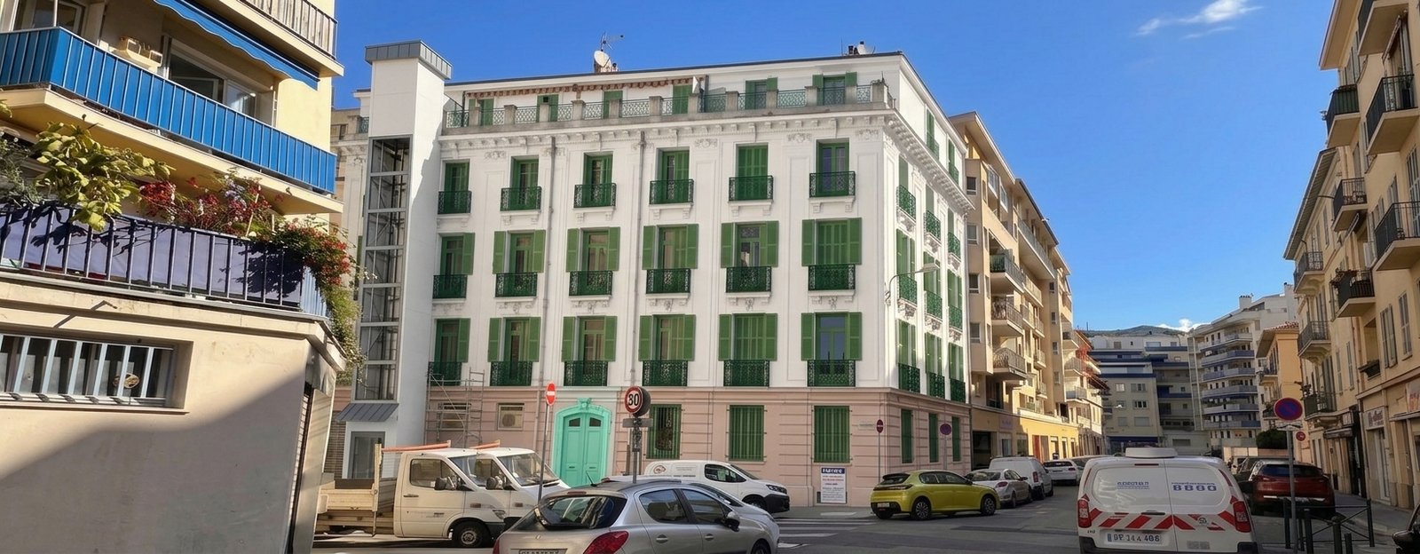 Vision de la façade rénovée
